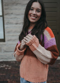 Colorblock Cropped Sweater